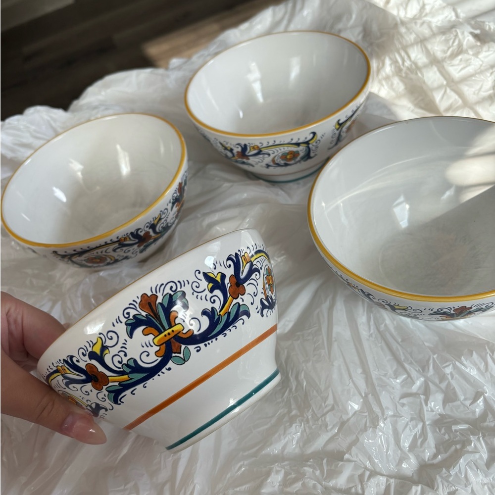 Vintage Sur La Table Bowls (4) Set Handcrafted In Italy
